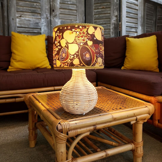 Oxygen Table Lamp for E27 Fitting with Brown Shade and Base Oxygen Table Lamp for E27 Fitting with Brown Shade and Base