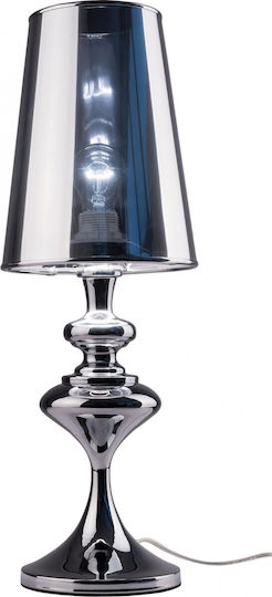 Nowodvorski Alaska Metal Table Lamp for E27 Socket with Silver Shade and Base
