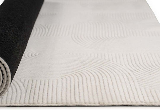 Tzikas Carpets Relief 26169- Χαλί Ορθογώνιο Λευκο Κρεμ 160x230cm
