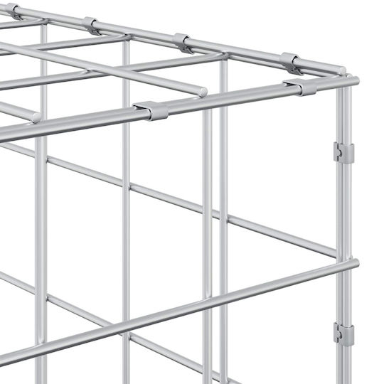 vidaXL Steel Gabion Box for Garden Fence 50x100x50 cm Silver