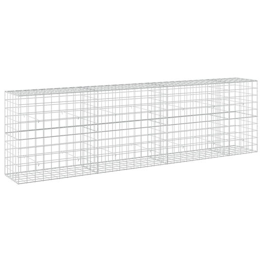 vidaXL Steel Gabion Box for Garden Fencing 10x10 cm Silver