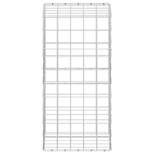vidaXL Steel Gabion Basket for Garden Fence 50x50x100 cm Silver
