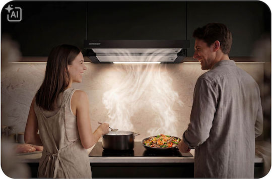 Retractable Cooker Hood 50cm Black