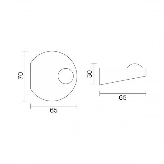 Spot Light Wall-Mounted Outdoor Light LED IP54 2W with Warm White Light Double Beam