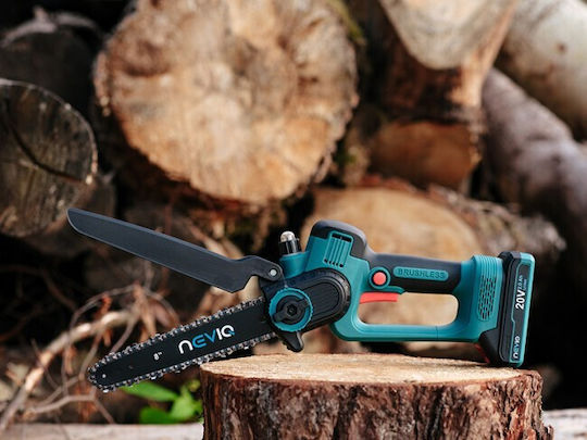 NeviQ Battery Chainsaw 2x2Ah 20V with 20.32cm Blade