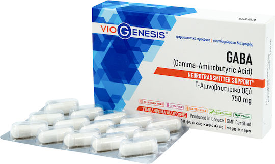 Viogenesis GABA 750mg 30 Capsule din plante medicinale