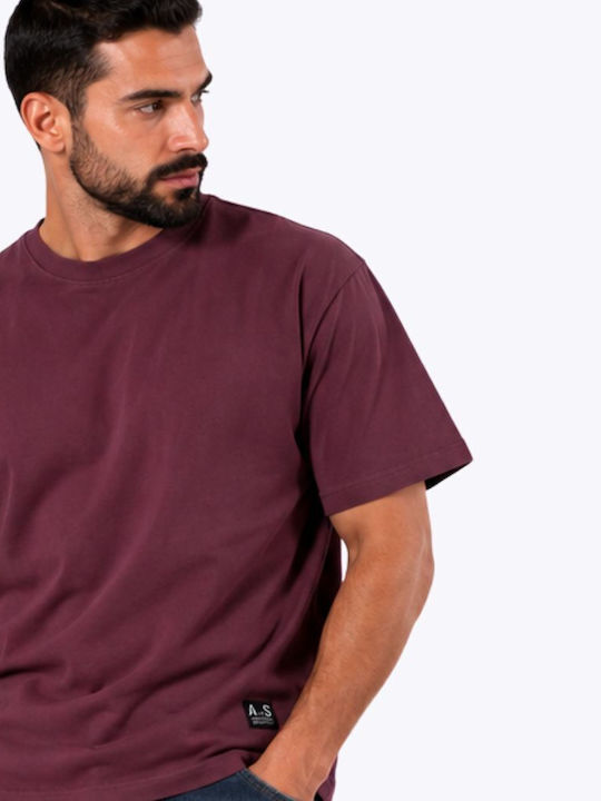 T-shirt Μπορντο