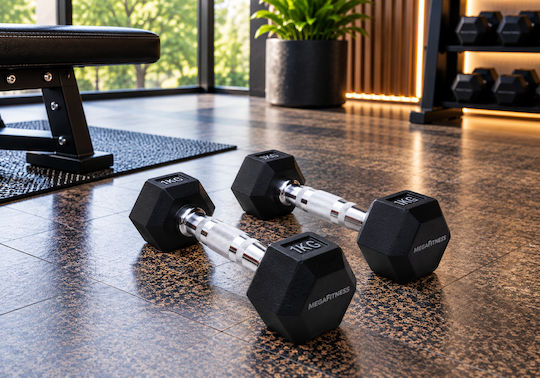 MegaFitness Sechseckhantel 1 x 1 kg