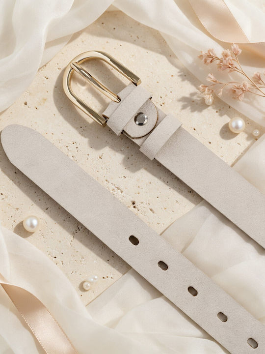Damen-Ledergürtel Beige