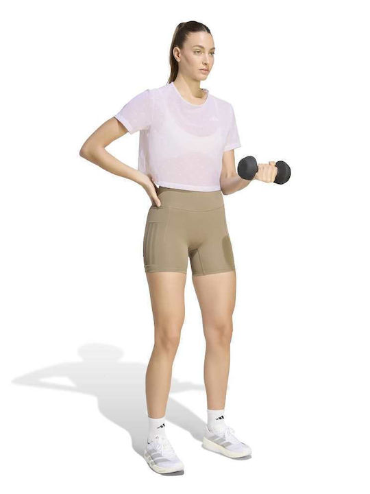 adidas Essentials Workout Women's T-shirt with Mesh Lilac