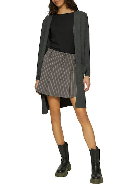 Long Women's Knitted Cardigan Black