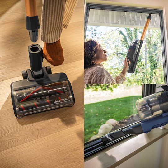 Bissell PowerClean DualBrush Pro Επαναφορτιζόμενη Σκούπα 2 σε 1 Stick & Χειρός 25.2V Μαύρη