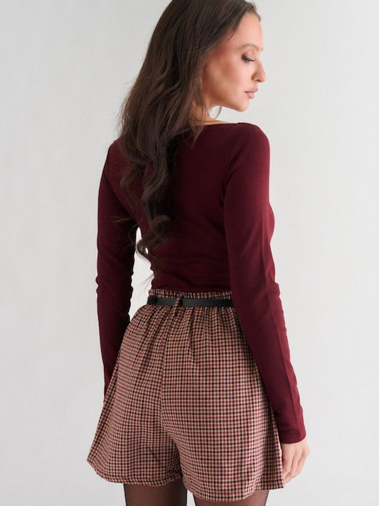 Women's Burgundy Shorts