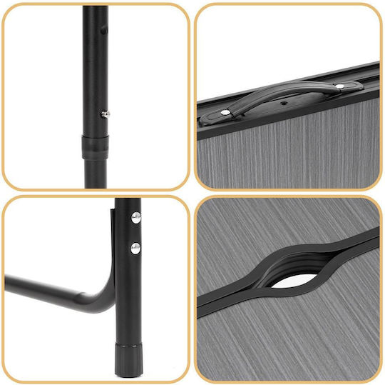 Masă Pliabilă din Aluminiu pentru Camping 120x60x71cm Gri
