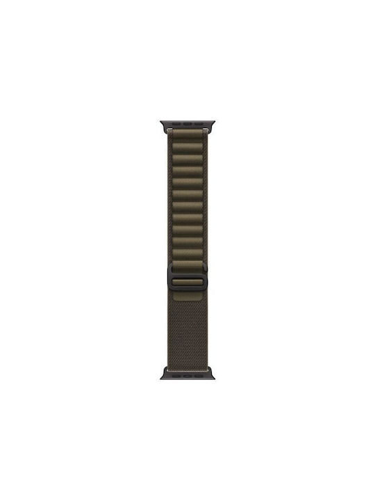 Apple Alpine Loop - Medium Λουράκι Υφασμάτινο Dark Olive - Black Titanium Finish (Apple Watch 49mm)
