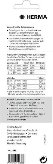 Herma 1 pc Adhesive Labels in Red Colour
