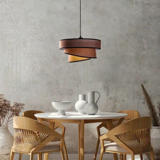 Opviq Stage Kronleuchter Hängelampe Braun mit E27-Fassung 10x40x30 cm