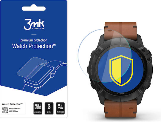 3MK Flexible 7H Gehärtetes Glas für das Garmin Fenix 6X/6X Pro 3Stück