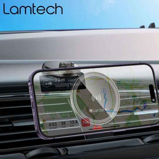 Lamtech Βάση Κινητού Αυτοκινήτου με Μαγνήτη Μαύρη