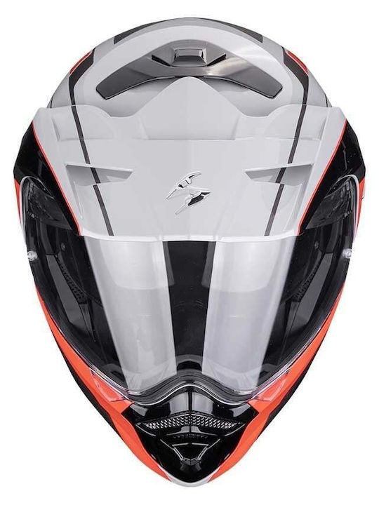 EXO ADX-2 Kamps Gri-Roșu Cască Moto On-Off ECE 22.06 1750 g cu Sunvisor