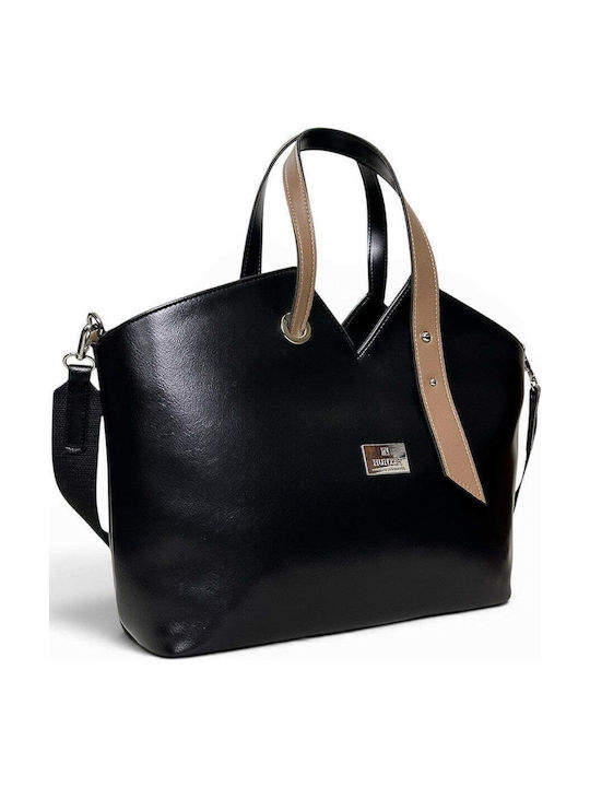 Γυναικεία Τσάντα Ώμου Triangle Tote Mokka Μαύρο