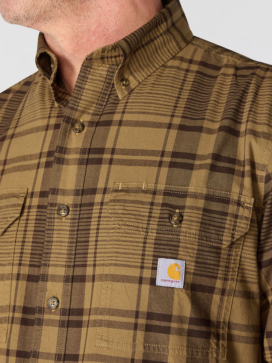 Long Sleeve Checked Shirt in a Loose Fit Dark Cove