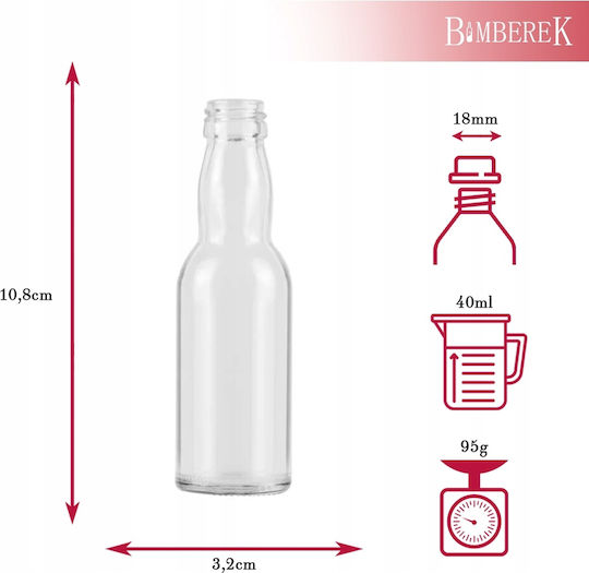 50x Mini-Monopoly-Flasche aus Glas 40 ml Miniaturflasche für Hochzeitsalkohol