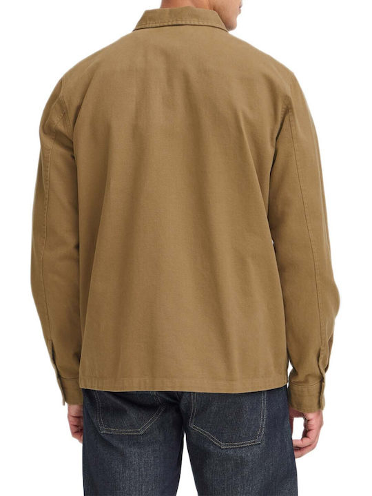 Blend Cuma Overshirt cu mânecă lungă maro deschis