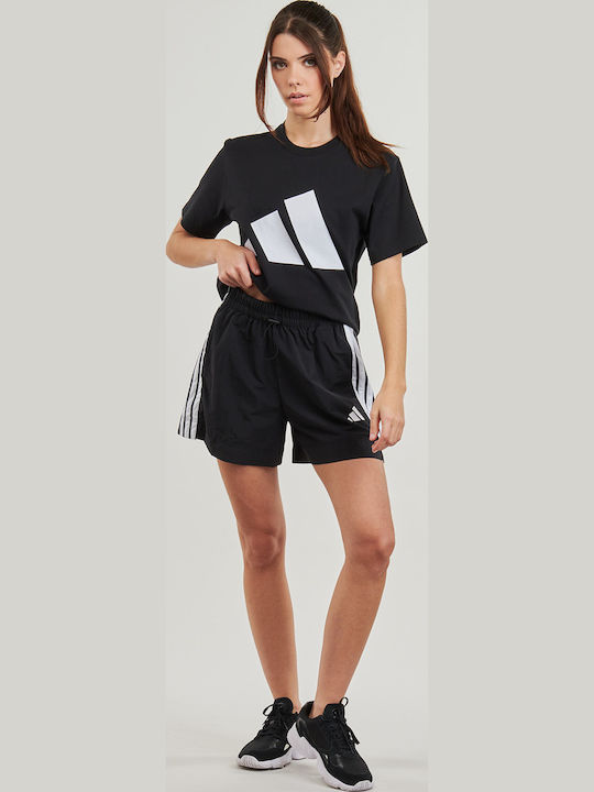 Essentials 3-Stripes Women's Sporty Shorts Black