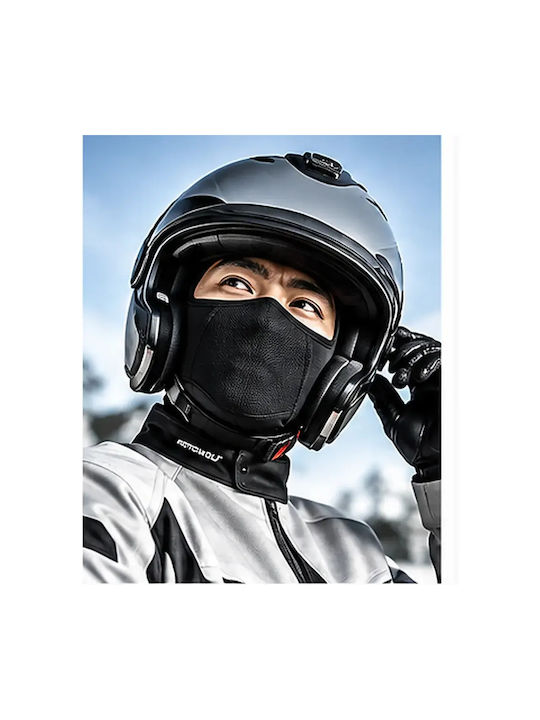 Motowolf Fm4 Cagulă de Iarnă pentru Motocicliști 7a Antibacteriană Integrală Căptușită cu Fleece Rezistentă la Vânt Neagră