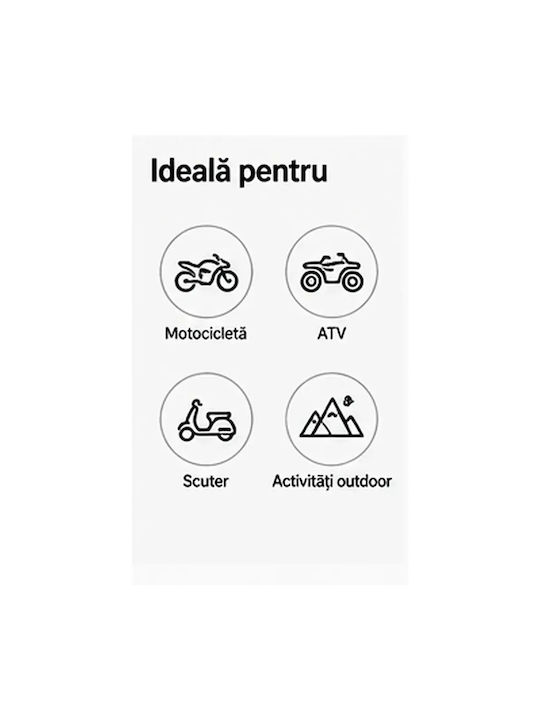Motowolf Fm4 Cagulă de Iarnă pentru Motocicliști 7a Antibacteriană Integrală Căptușită cu Fleece Rezistentă la Vânt Neagră
