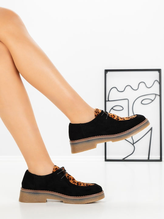 Pantofi Oxford pentru femei în culoare maro