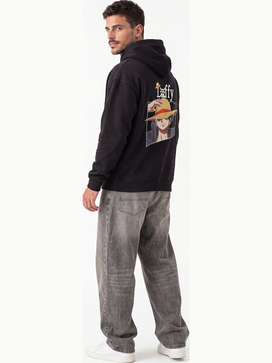 Luffy Hooded Sweatshirt Black
