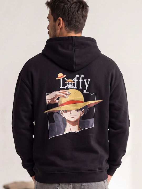 Luffy Hooded Sweatshirt Black