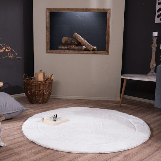 Teoran Floor Round Furry Rug 01 Ø120cm