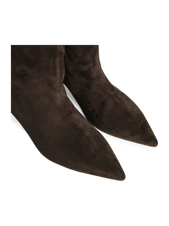 Damen-Stiefeletten mit Mittelhohem Absatz Braun
