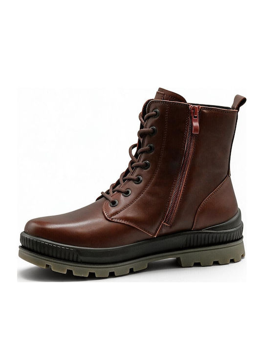 Burgundy Leather Women's Ankle Boots