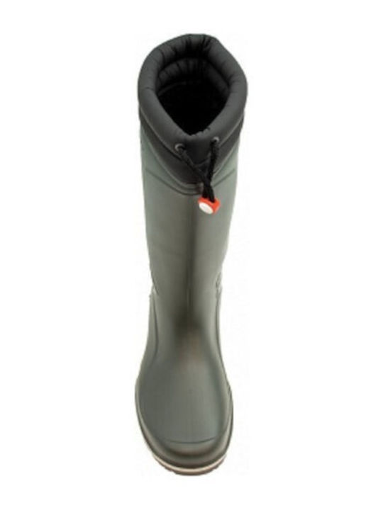Dunlop Blizzard Unisex Knee-High Work Wellies with Fur, Green, WR Certified