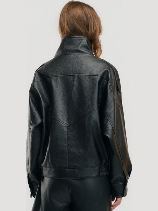 Long Women's Jacket for Spring/Autumn Black
