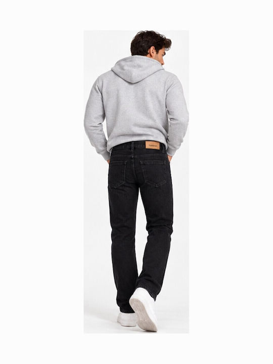 Herren Jeanshose Regular Straight Fit Schwarz
