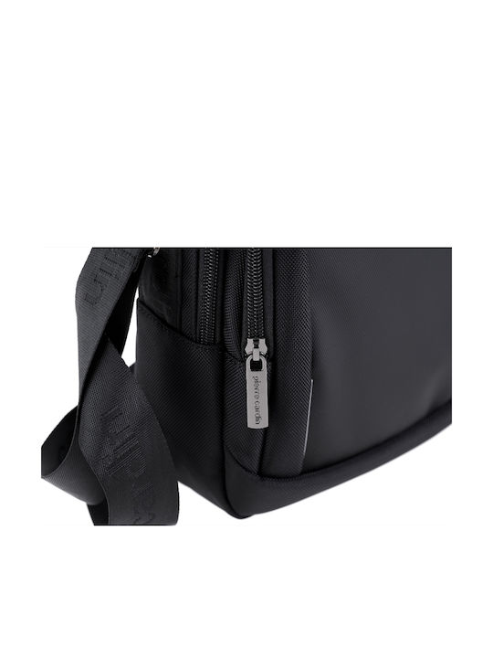 Herren Schulter / Crossbody Tasche Schwarz