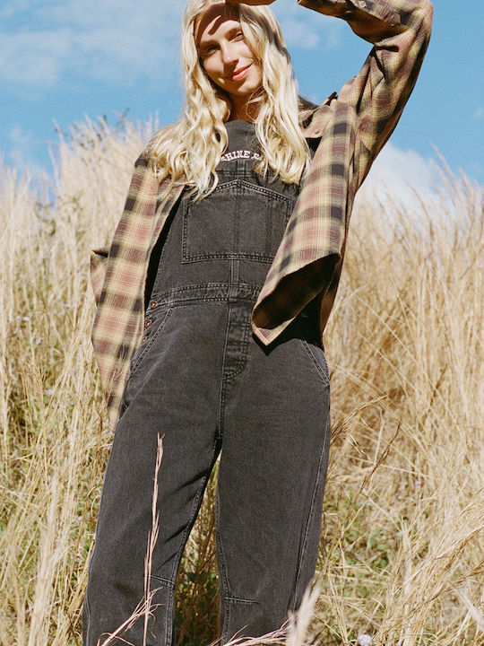 Women's Denim Dungarees Kvjw/Black Rinse