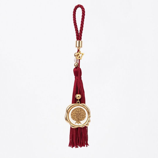 Grekas Handmade Hanging Pomegranate Lucky Charm Burgundy 19cm