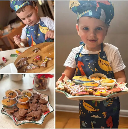 Woopie Dino Cooking Set With Apron, Chef Hat & Accessories for Ages 3+