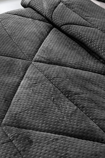 Guy Laroche Prellude Grey Semi-Double Sherpa Comforter 180x240 cm