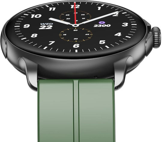 HMD Watch X1 46 mm mit Herzfrequenzmesser (Grau-Grün)