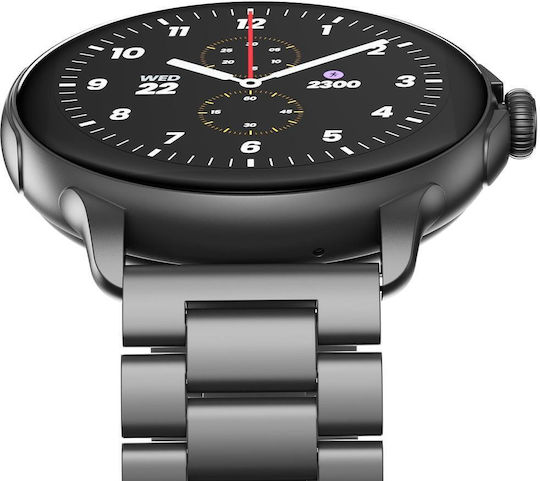 HMD Watch X1 46mm με Παλμογράφο (Gray Metallic)