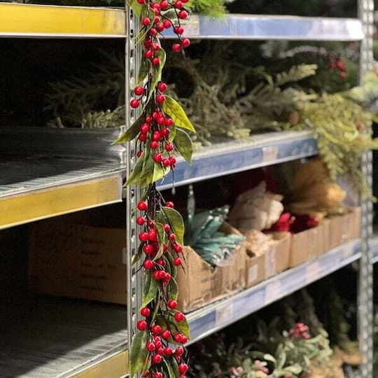 Gerimport Rote Weihnachtsgirlande 180 cm Gerimport Rote Weihnachtsgirlande 180 cm