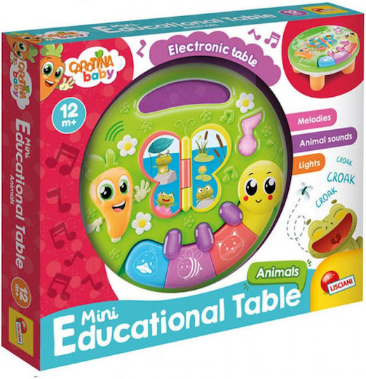 Lisciani Giochi Τραπεζάκι Δραστηριοτήτων Mini Educational Table Animals με Μουσική και Ήχους για 12+ Μηνών