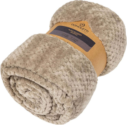 Blanket Domoletti Waffle Beige 150 Cm X 200 Cm